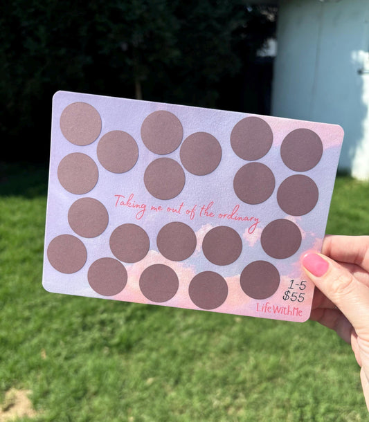 Ordinary scratch off savings challenge | A5 | Laminated