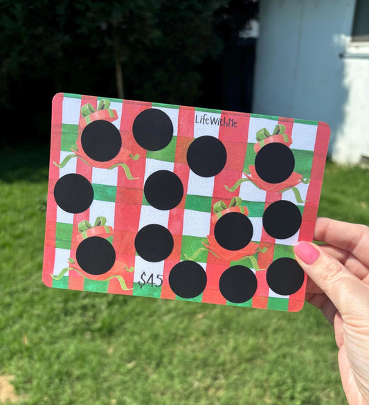 Present scratch off savings challenge | A5 | Laminated