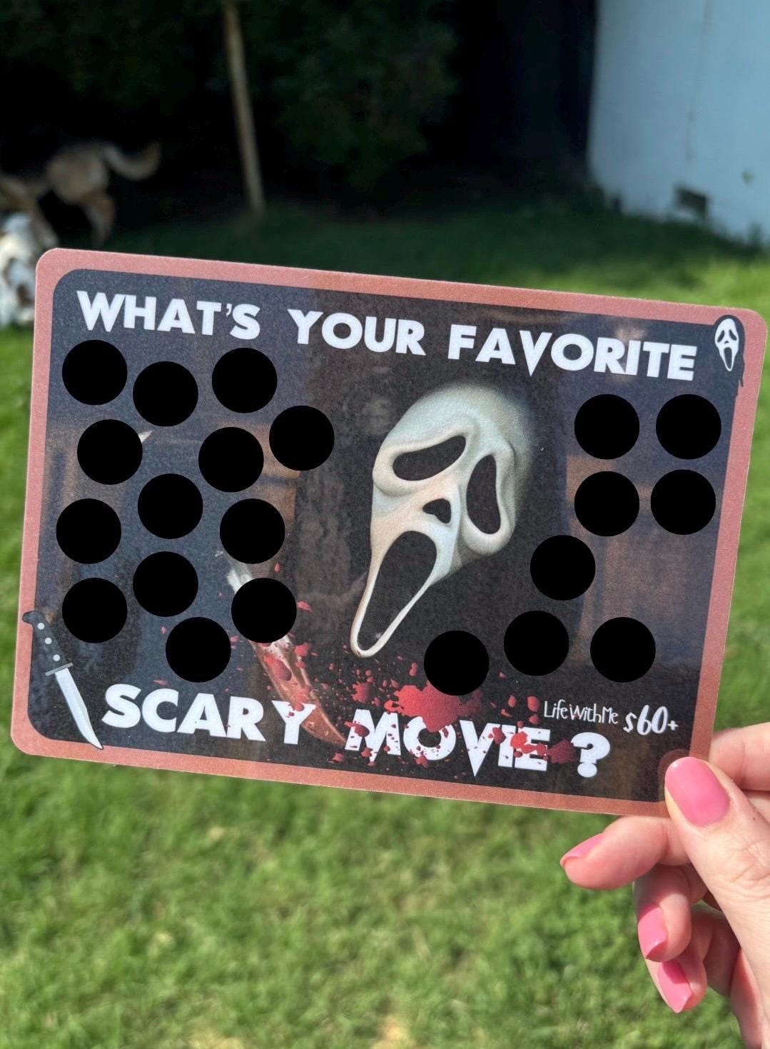 Scream | Scary Movie | scratch off savings challenge | A5 | Laminated