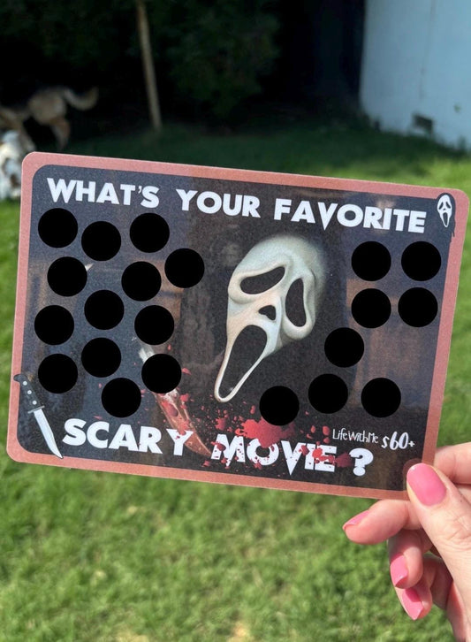Scream | Scary Movie | scratch off savings challenge | A5 | Laminated