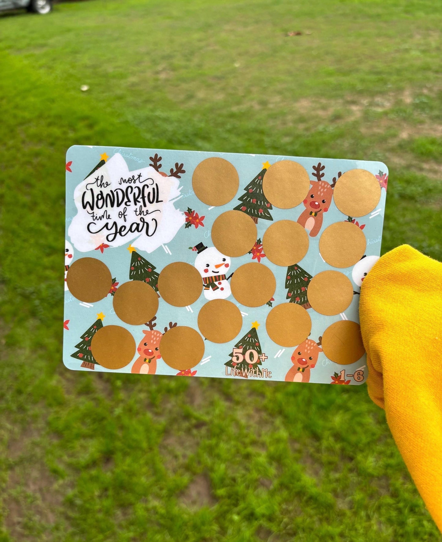Wonderful Time Christmas scratch off savings challenge | A5 | Laminated | Double Sided