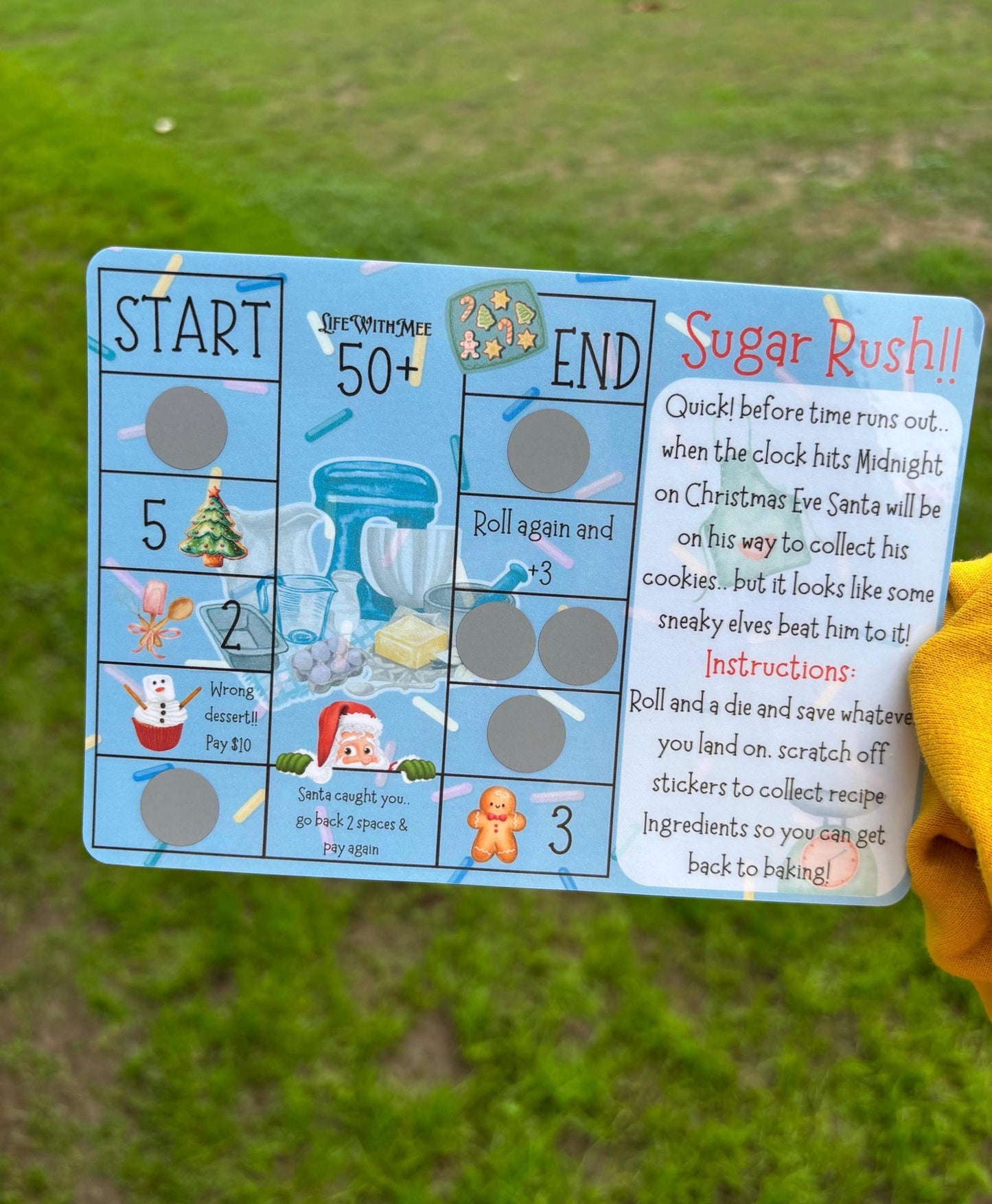 Christmas Baking scratch off savings challenge | A5 | Laminated | Double Sided