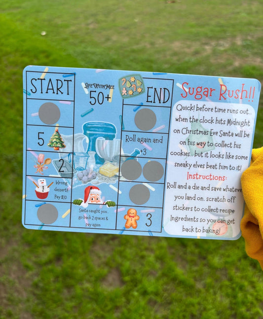Christmas Baking scratch off savings challenge | A5 | Laminated | Double Sided