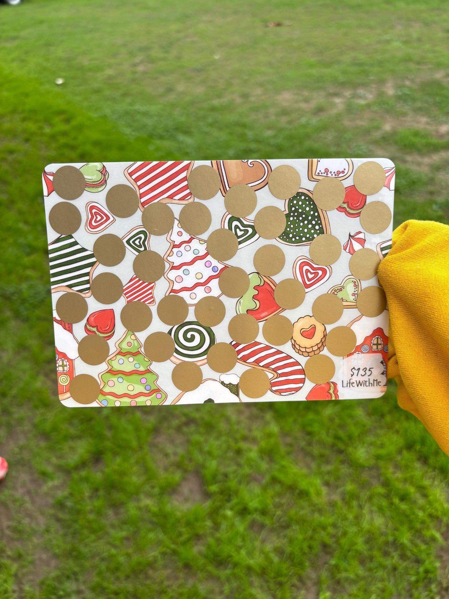 Christmas Cookies scratch off savings challenge | A5 | Laminated | Double Sided
