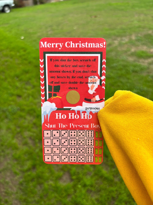 Christmas Shut The Box savings challenge | A6 | Laminated | Double Sided