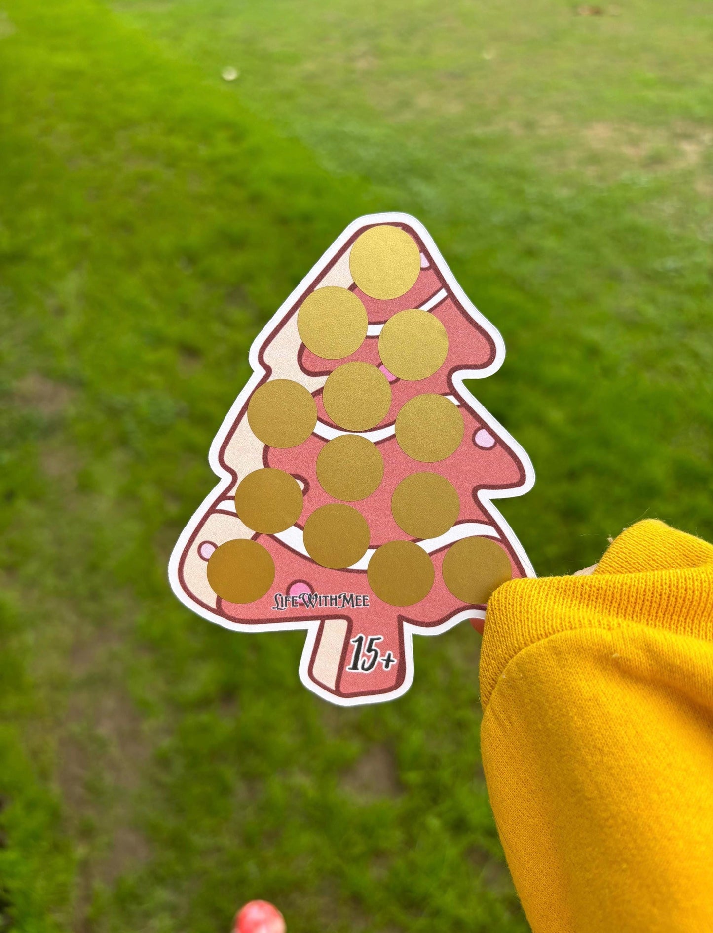 Christmas Tree Treats scratch off savings challenge | A6 | savings challenge